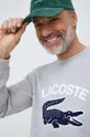 γκρί Βαμβακερή μπλούζα Lacoste