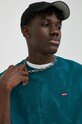 Βαμβακερή μπλούζα Levi's τιρκουάζ 35909.0025