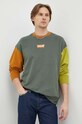 Βαμβακερή μπλούζα Levi's πράσινο 38712.0109