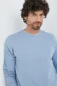 niebieski United Colors of Benetton bluza bawełniana
