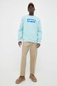 Pamučna dukserica Levi's 38423.0028 tirkizna SS23