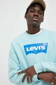 Pamučna dukserica Levi's 38423.0028 tirkizna