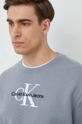 γκρί Βαμβακερή μπλούζα Calvin Klein Jeans