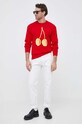 United Colors of Benetton sweter bawełniany 1594K1041.911 czerwony SS23