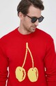 United Colors of Benetton sweter bawełniany czerwony 1594K1041.911