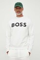 BOSS Orange bluza bawełniana beżowy 50487133