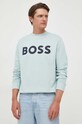 BOSS pamut melegítőfelső BOSS ORANGE zöld 50487133