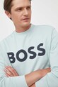 BOSS pamut melegítőfelső BOSS ORANGE 50487133 zöld