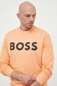 BOSS Orange bluza bawełniana pomarańczowy 50487133