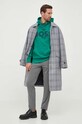 BOSS bluza bawełniana BOSS ORANGE 50487134 zielony AW23