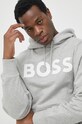 BOSS bluza bawełniana BOSS ORANGE szary 50487134