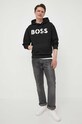 BOSS hanorac de bumbac ORANGE 50487134 negru AW23