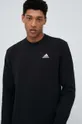 črna Bombažen pulover adidas