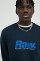 σκούρο μπλε Βαμβακερή μπλούζα G-Star Raw