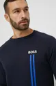 σκούρο μπλε Βαμβακερή μπλούζα BOSS
