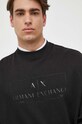 Bombažen pulover Armani Exchange črna 3RZMHG.ZJ7KZ