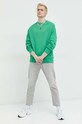 Bavlněná mikina Tommy Jeans DM0DM16370.PPYX zelená SS23