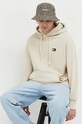 Bavlněná mikina Tommy Jeans DM0DM16369.PPYX béžová SS23