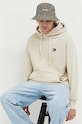 Bavlněná mikina Tommy Jeans DM0DM16369.PPYX béžová SS23