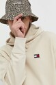 Bavlněná mikina Tommy Jeans béžová DM0DM16369.PPYX