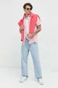 Bombažen pulover Tommy Jeans roza