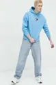 Bavlnená mikina Tommy Jeans modrá