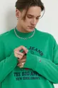 verde Tommy Jeans felpa in cotone