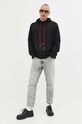 GCDS felpa in cotone CC94M100105 nero SS23