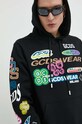 Βαμβακερή μπλούζα GCDS CC94M100154 μαύρο