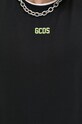 Βαμβακερή μπλούζα με μακριά μανίκια GCDS CC94M120104 μαύρο