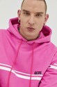 GCDS felpa in cotone rosa SS23M100158