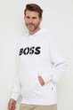 BOSS bluza bawełniana 50486243 biały SS23