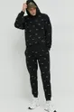 Βαμβακερή μπλούζα HUGO μαύρο