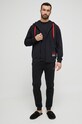 HUGO bluza bawełniana lounge 50490422 czarny SS23