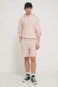 Bavlněná mikina HUGO 50486478 růžová SS25