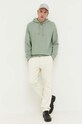 HUGO bluza bawełniana 50486478 zielony SS25
