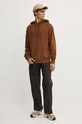 HUGO bluza bawełniana 50486478 brązowy AW25