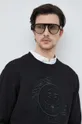 črna Bombažen pulover Just Cavalli