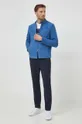 Michael Kors giacca in pelle scamosciata blu navy