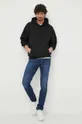Βαμβακερή μπλούζα Lacoste x Netflix μαύρο