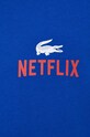 Lacoste felpa in cotone x Netflix SH7717 blu navy
