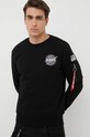Alpha Industries bluză Space Shuttle Sweater print negru 178307.03