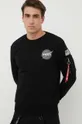 czarny Alpha Industries bluza Space Shuttle Sweater Męski