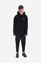 Bavlnená mikina 032C Content Maxi Hoodie čierna SS23.C.2040