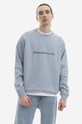 Bavlnená mikina Billionaire Boys Club Serif Logo Crewneck B22422 potlač modrá B22422