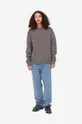 Carhartt WIP cotton sweatshirt Link Script gray