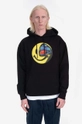 negru Market hanorac de bumbac x Smiley Conflicted Hoodie De bărbați