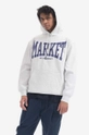 gri Market hanorac de bumbac Persistent Logo Hoodie De bărbați