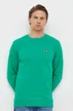 zelena Bombažen pulover Lyle & Scott Moški