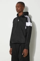 Mikina adidas Originals Adicolor Classics Cut Line Hoodie čierna HS2065